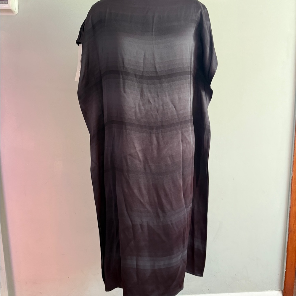 Maison Margiela Grey and Black Striped Boxy Dress - 44 / L - w/ RealReal Tags